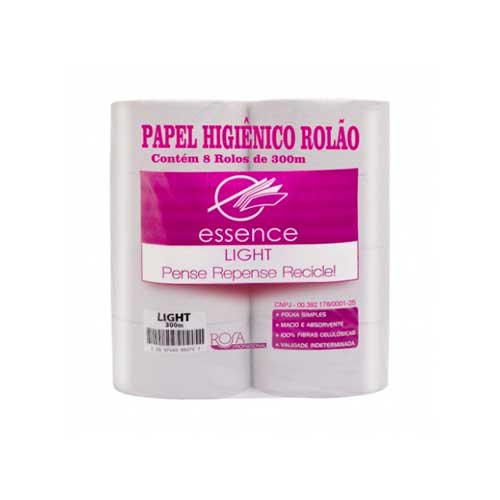 Papel Higiênico 8x300m - 100% Celulose - 21g - Light Rosa Papéis