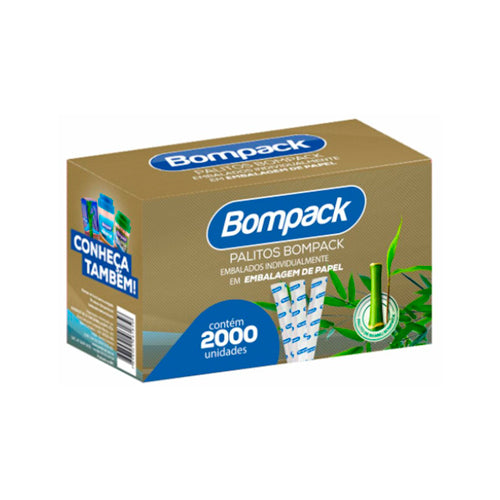 Palito de Bambu Embalado - Bombpack 2000un