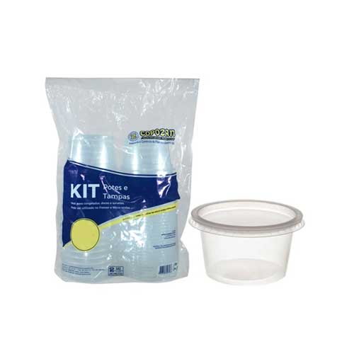 Pote 500ml com Tampa - Kit com 25 Unidades - Copozan